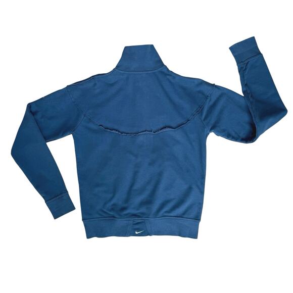 Y2K Nike Athletic Gym Jacket Womens L / Youth XL Blue‎ Silver Athleisure Workout - Picture 5 of 13